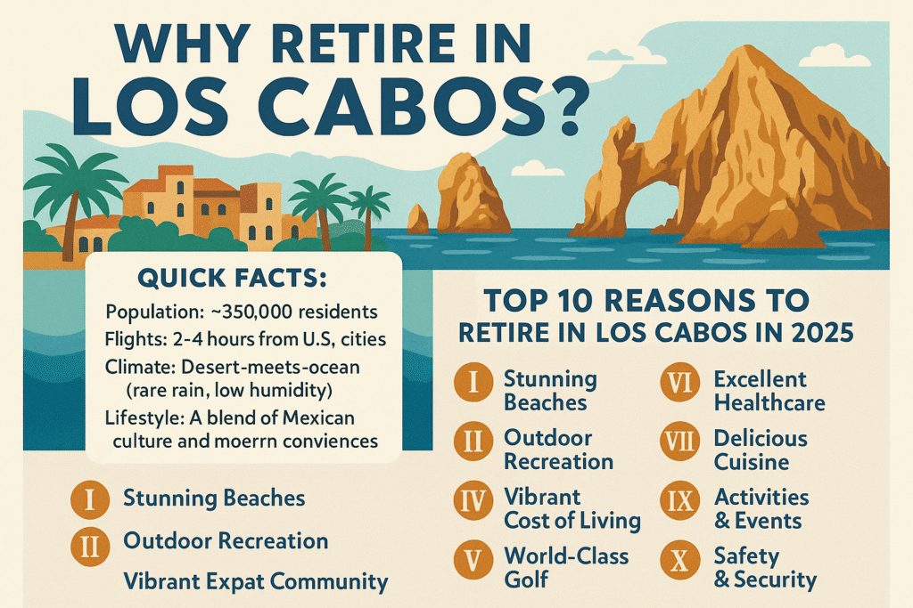 Retire in Los Cabos,,Los Cabos retirement guide,,Cost of living in Los Cabos,,Los Cabos healthcare for retirees,,Best places to retire in Baja California Sur,,Los Cabos real estate 2025,,Beachfront property Los Cabos,,Los Cabos expat community,,Retirement homes in Los Cabos,,Buying property in Los Cabos,,Los Cabos property investment,,Los Cabos rental yields 2025,,Living in Los Cabos Mexico,,Gated communities Los Cabos,,Safety in Los Cabos for retirees,,Things to do in Los Cabos,,Los Cabos cost of living 2025,,Los Cabos real estate ROI,,Benefits of retiring in Los Cabos,,Los Cabos lifestyle for retirees,,Best neighborhoods in Los Cabos,,Healthcare in Baja California Sur,,Retirement property in Mexico,,Expat living in Los Cabos,,Why retire in Los Cabos